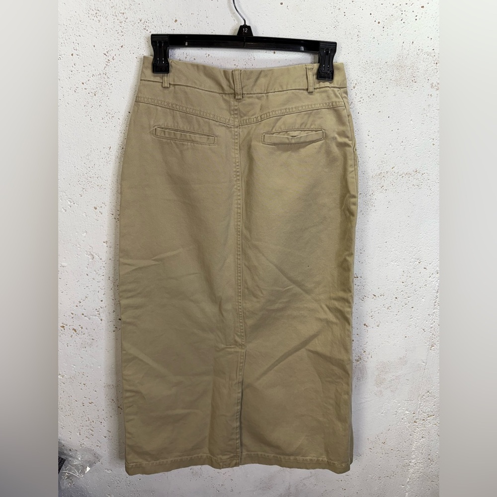 Vintage 2000s Denim Tan Beige Women's Long Maxi/Midi Skirt Size XS Old Navy - Picture 5 of 15